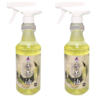 KENNEX 肯尼士 香茅油 525ml 草本萃取精華 無殺蟲劑配方 驅蚊蟲 芳香除臭 清新典雅, 2瓶, 香茅