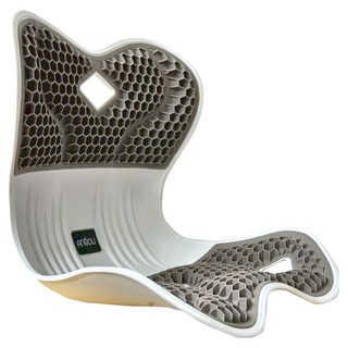 西格傢飾 蜂窩凝膠款日本矯正坐姿防駝背透氣美姿坐墊 PP合成樹脂 凝膠, 400 x 330 x 340mm, 灰色