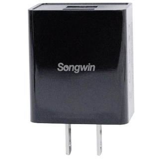 Songwin 尚之宇 雙孔快速充電器, 黑色, 1個