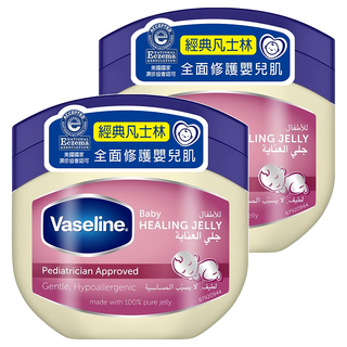 Vaseline 凡士林 嬰兒潤膚膏 溫和滋潤 保養設計 可作護唇膏 預防腳跟龜裂&紅屁屁 適用於所有年齡層, 2個, 450ml