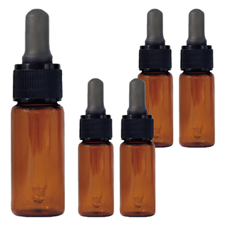 台灣 COSMOS 滴管瓶 隨機出貨 10ml, 棕/透明色, 5個