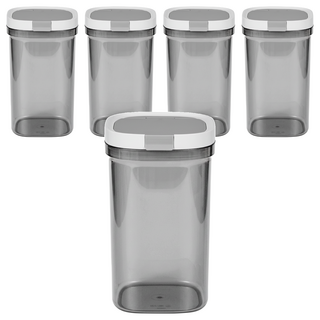 磁吸勺密封奶粉罐, 5個容器 + 5個蓋子, 5個