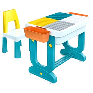 成長積木畫板桌椅組, 多功能兒童學習桌, 益智玩具, 1組