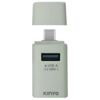 Kinyo TypeC迷你3孔集線器, 綠色, 1個