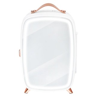 SOnGEn 松井 日系美妝冷藏電子冰箱, 6L, 食品/保養品收納保存, 鏡面玻璃面板, LED觸控燈, CLT-07B, 白色