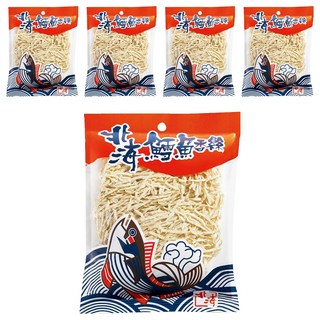 北海 鱈魚香絲, 味道鮮美, 休閒零嘴最佳良伴, 103g, 5包