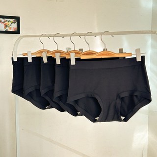 GLAM GONGGAM Bubble Doll Life莫代爾透氣女款內褲 5件組, 黑色, 黑色, 黑色, 黑色, 黑色