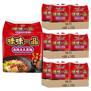 味丹 味味一品 麻辣臭豆腐麵 218g, 36包