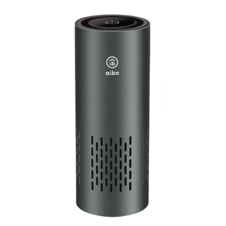 aibo J05 車用/居家 鋁合金USB負離子空氣清淨機 HEPA濾網 H12 三層濾網 可添加精油, USB-AIR-J05, 鈦金灰, 1個