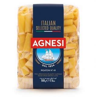 AGNESI 義大利水管麵 500g 杜蘭小麥製成 口感Q彈有嚼勁 適合搭配各式醬料, 1包