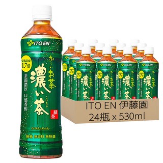 ITO EN 伊藤園 日式濃味綠茶 無糖 無香料 無熱量 純正風味, 530ml, 24瓶