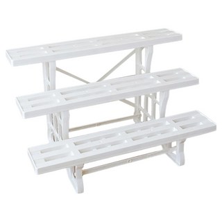 JUSKU 佳斯捷 大園丁 組合花架 89 x 51.7 x 54cm 2550g, 階梯式 白色, 1個