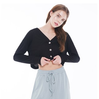 女款鈕扣短版開襟衫 K2003