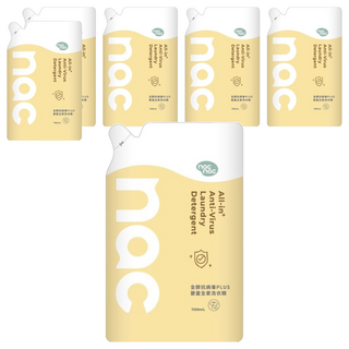nac nac 全酵抗病毒PLUS 嬰童全家洗衣精, 6袋, 1.1L