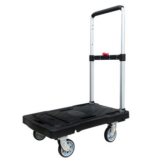 JAPAN STAR 日本星 一體收折四輪手推車 LU-010, 黑色, 1個