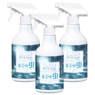 HUKUROU 福來朗 油性除蟲噴霧, 3瓶, 500ml