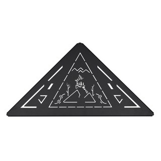 ShineTrip 山趣 鹿之荒野鐵網桌板, 黑色, 1個