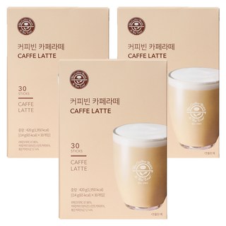 The Coffee Bean 拿鐵即溶咖啡粉隨身包, 14g, 30條, 3盒