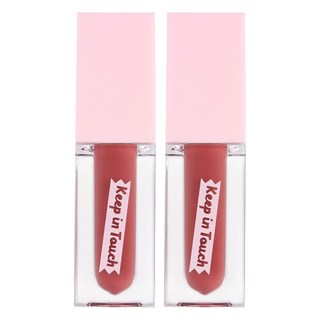 Keep In Touch [純素美妝] 果凍豐唇唇釉, 玫瑰色, 3.8ml, 2個
