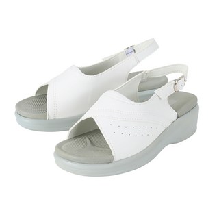 Dodo Partners 女性柔軟雙層氣墊厚底涼鞋, L(24~24.5cm), 白色