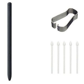 B Z Galaxy Tab S6 / S7 / S8 / S9 / S10 相容 S Pen 觸控筆 + 可替換筆尖 5入 + 鑷子組, 1套, 炭黑色