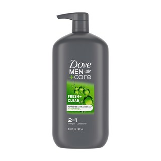 Dove 多芬 Men Plus Care 清爽潔淨洗髮潤髮乳, 917ml, 1瓶
