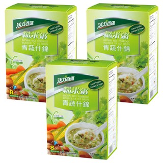 活力百匯 青蔬什錦糙米粥 240g (40g x 6入), 3盒