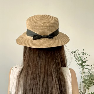 아펙토 리본 라탄 라피아햇