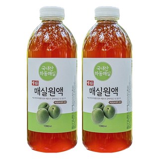 예가촌 100% 하동 국산 발효 매실원액, 1L, 2개
