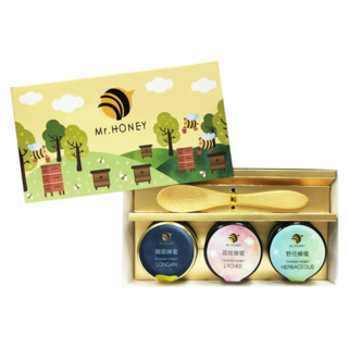 Mr.HONEY 蜂蜜先生 甜心禮盒 含純蜂蜜25g/蜜漬系列25g/花茶8.2g 台灣產蜂蜜 多種口味隨機搭配, 75g, 1組