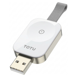 TOTU 拓途 鋅系列 Apple Watch TO USB 攜帶型磁吸無線充電器 CACW-072 4 x 2.8 x 0.6cm 22g, 白色, 1個