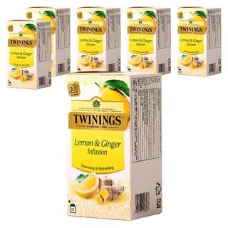 트와이닝 레몬 앤 진저 티백, 1.5g, 25개입, 6개