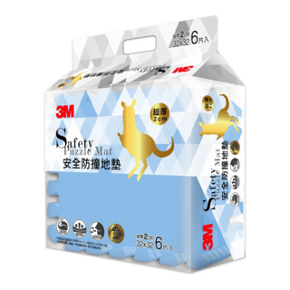 3M 安全防撞地墊 6片, 礦石藍, 1包