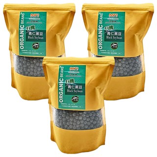 茂喜食品 有機青仁黑豆, 400g, 3包