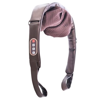 tokuyo 督洋 肩頸鬆PLUS 肩頸按摩器 頸部揉捏再升級 3D溫感按摩 4顆立體+2顆深層按摩球 超纖皮革材質, TH-535F, 咖啡色