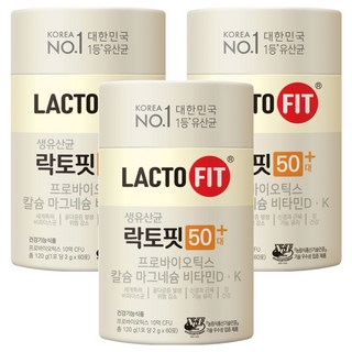 Chong Kun Dang 鍾根堂 LACTO-FIT 50+益生菌粉隨身包 60條入, 120g, 3罐