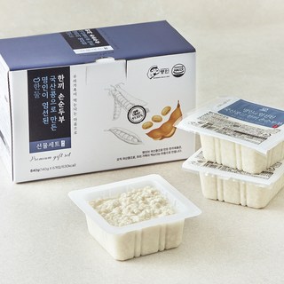 한둘 명인이 엄선된 국산콩으로 만든 한끼 손순두부, 140g, 6개