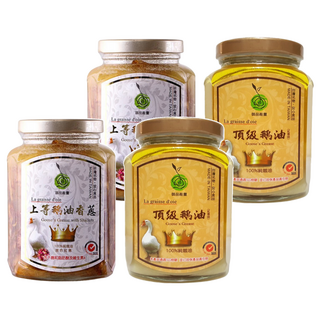 Well Life 悅生活 御品能量 黃金3A原味雙享4件組 頂級鵝油 375ml 2罐 + 上等鵝油香蔥 350g 2罐, 1組