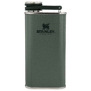 STANLEY 台灣公司貨 經典系列 寬口酒壺 錘紋綠 230ml, 3.2 x 7.7 x 16.6cm, 1個, 7.6 x 16cm