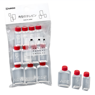 NAKAYA 日本便當攜帶醬油調料瓶 大 14ml 3個 + 中 9ml 4個 + 小 6ml 4個 透明色, 102ml, 6組