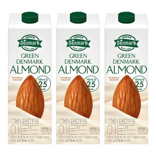 Denmark 杏仁奶, 950ml, 3瓶