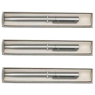 Suander.St 金屬典雅旋轉中性筆 神秘銀, 3支