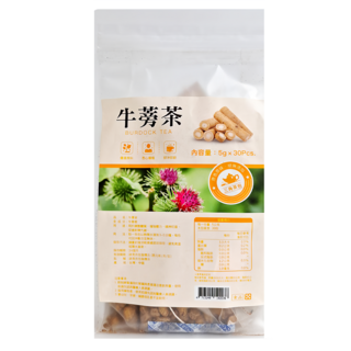牛蒡茶 5g x 30包 三角茶包, 1袋