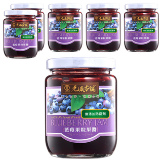 元歲本舖 藍莓果粒果醬 天然無添加, 280g, 6罐