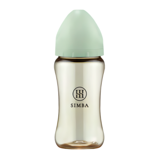 Simba 小獅王辛巴 蘊蜜鉑金PPSU寬口防脹氣奶瓶 全齡適用, 綠沐, 270ml, 1個