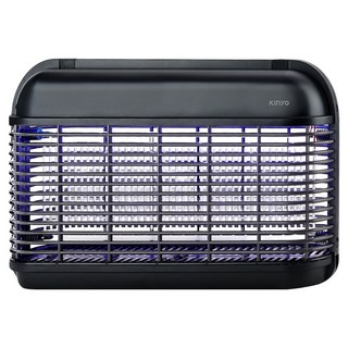Kinyo LED電擊式紫外線捕蚊燈 12顆燈珠 附鐵鍊 + 毛刷 450 x 260 x 108mm 黑色 1kg, KL-8121