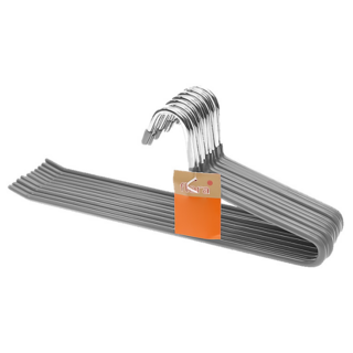 NATURE LIVING 防滑塗層1段褲掛 10入裝 35cm寬 13cm高, 灰色, 10個