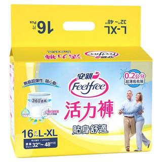安親 FeelFree 活力褲 16片, L~XL(腰圍32~48吋), 1包