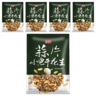 盛香珍 蒜片小魚干花生, 70g, 5袋