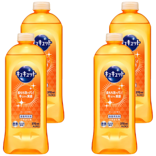 花王 Cucute 珂珂透 濃縮洗碗凝露 370mL 橘子香味, 4瓶